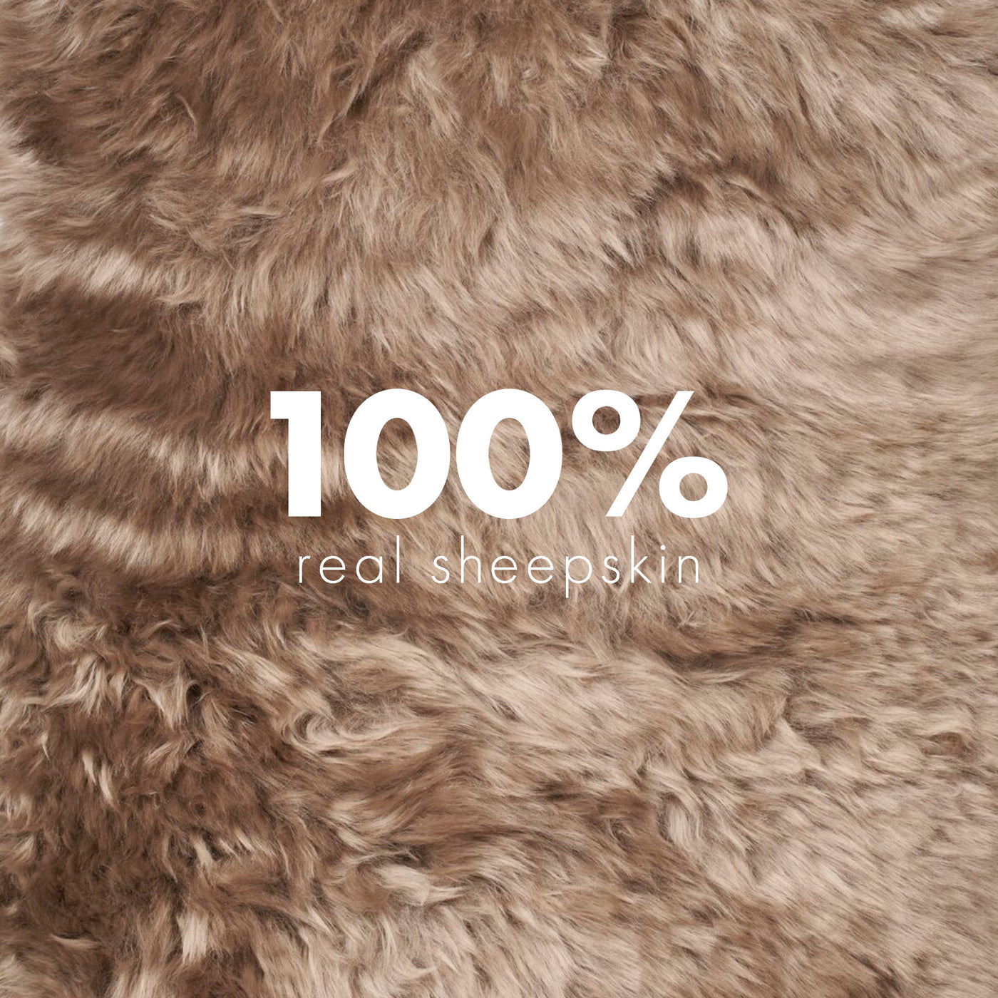 Merino Sheepskin Dyed New Zealand approx. 35 in - Taupe