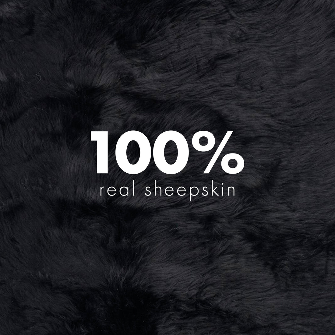 Merino Sheepskin Dyed New Zealand approx. 35 in - Black