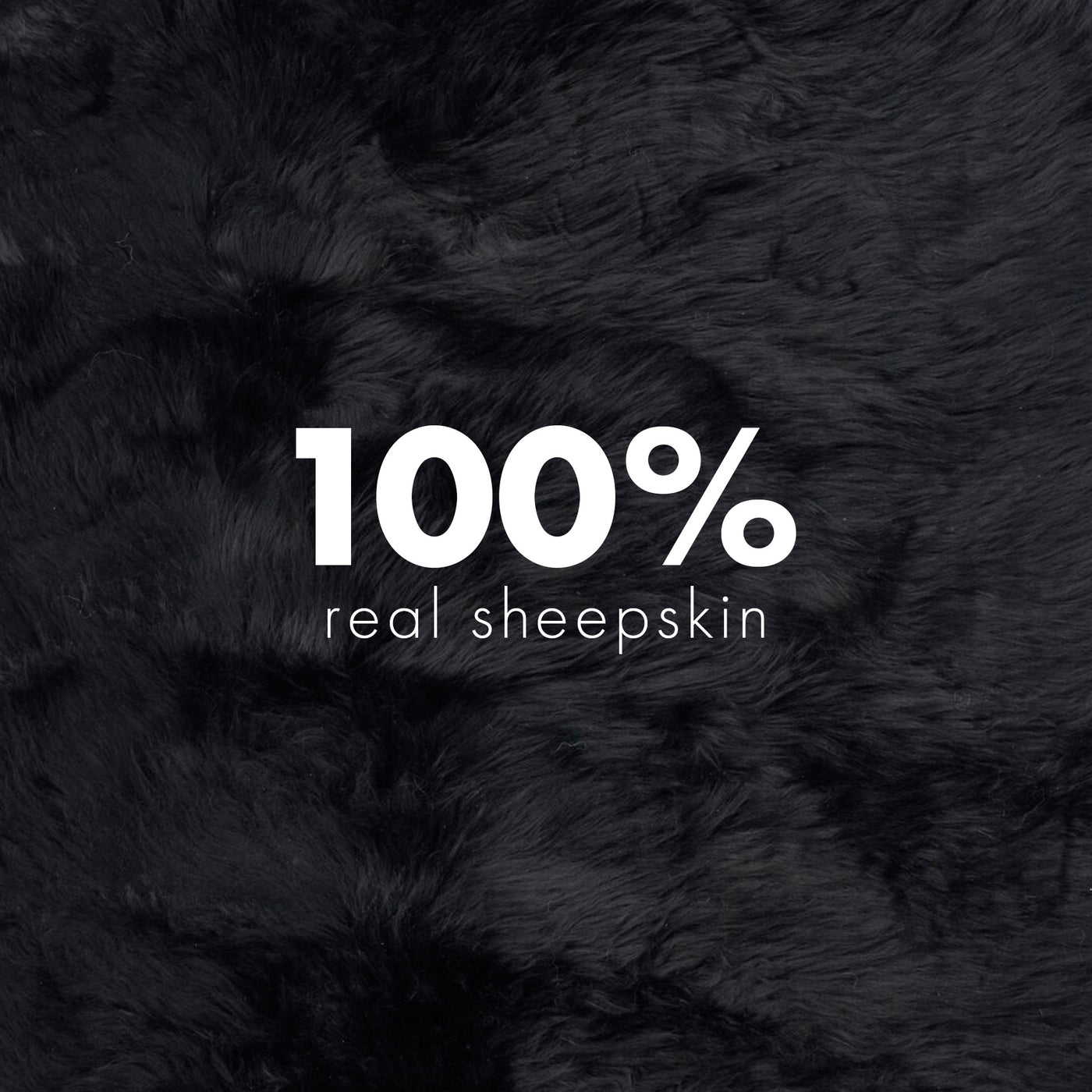 Merino Sheepskin Dyed New Zealand approx. 35 in - Black