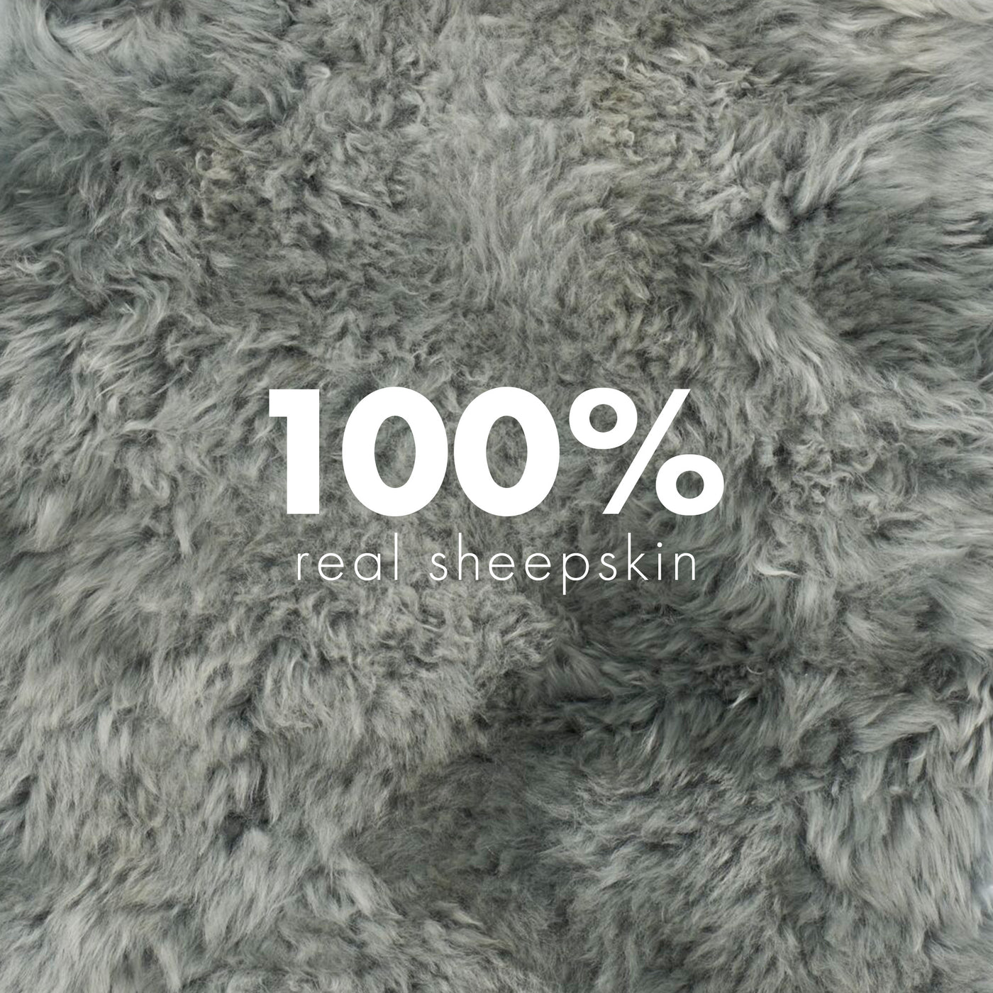 Merino Sheepskin Dyed New Zealand approx. 35 in - Light Grey