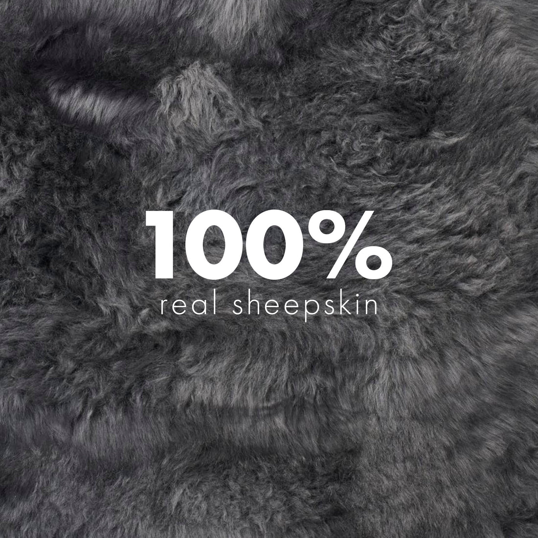 Merino Sheepskin Dyed New Zealand approx. 35 in - Steel