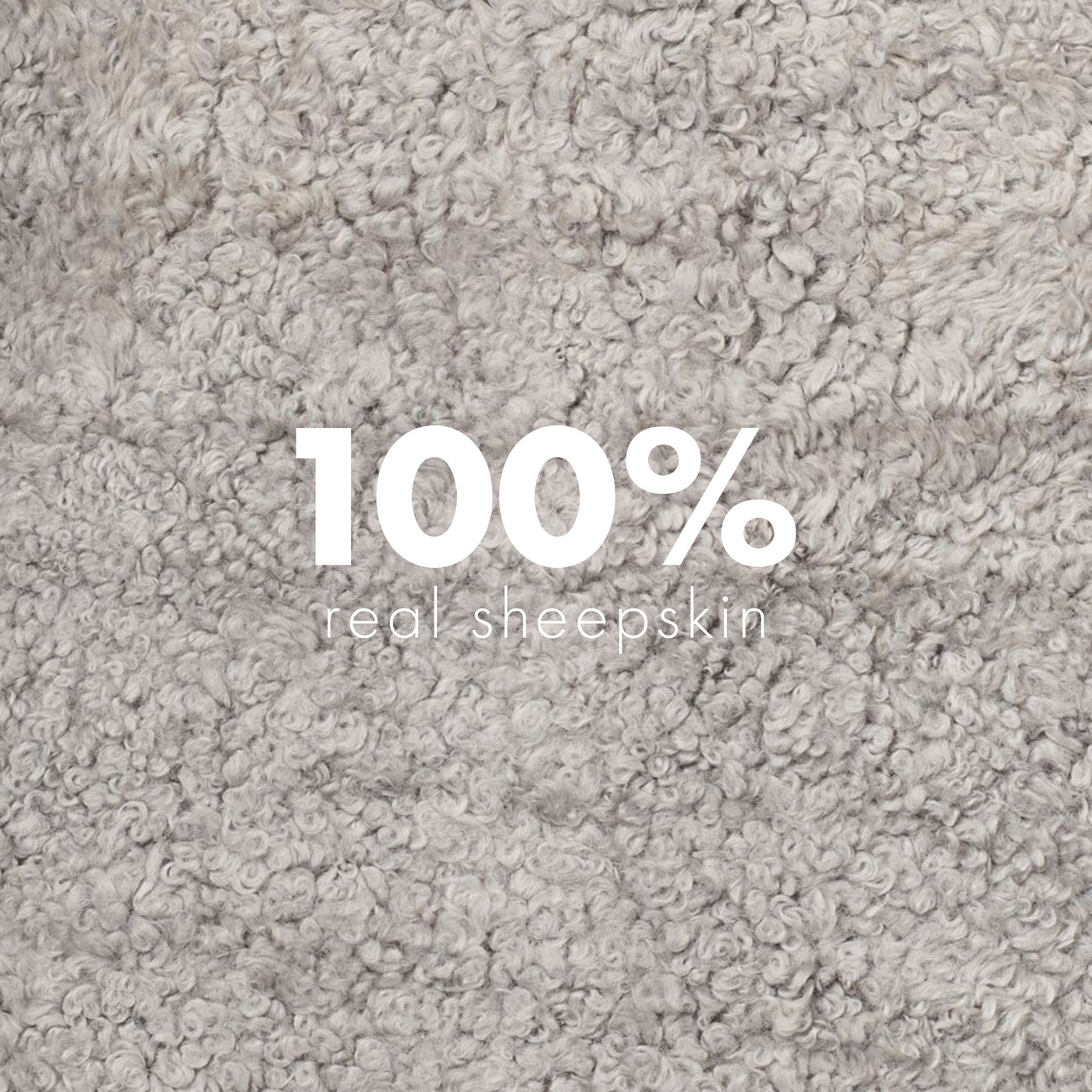 Merino Sheepskin Short Wool approx. 35 in - Grey