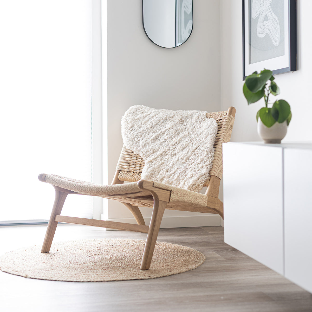 Merino Sheepskin | Short Wool | approx. 35 in - Pearl