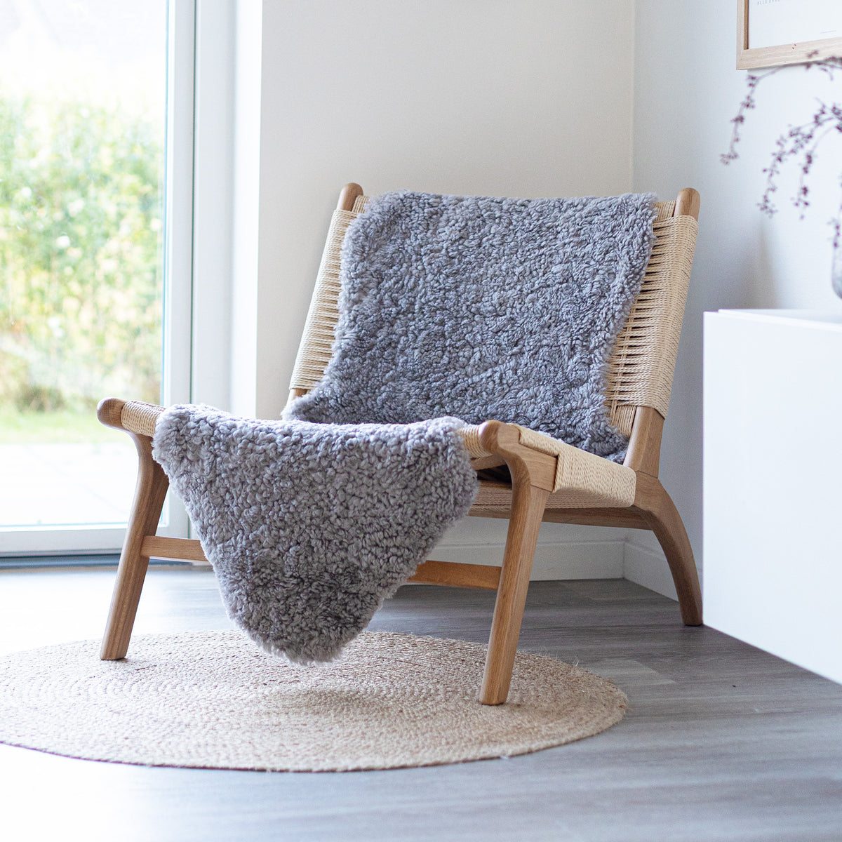Nordic Curly Sheepskin · Double - Grey