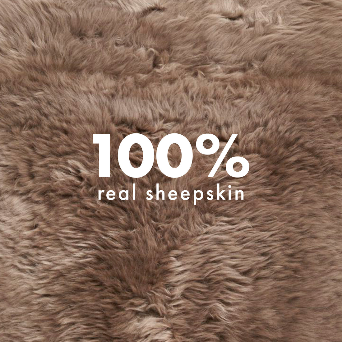 Merino Double Sheepskin Long Wool 67x24 in - Taupe