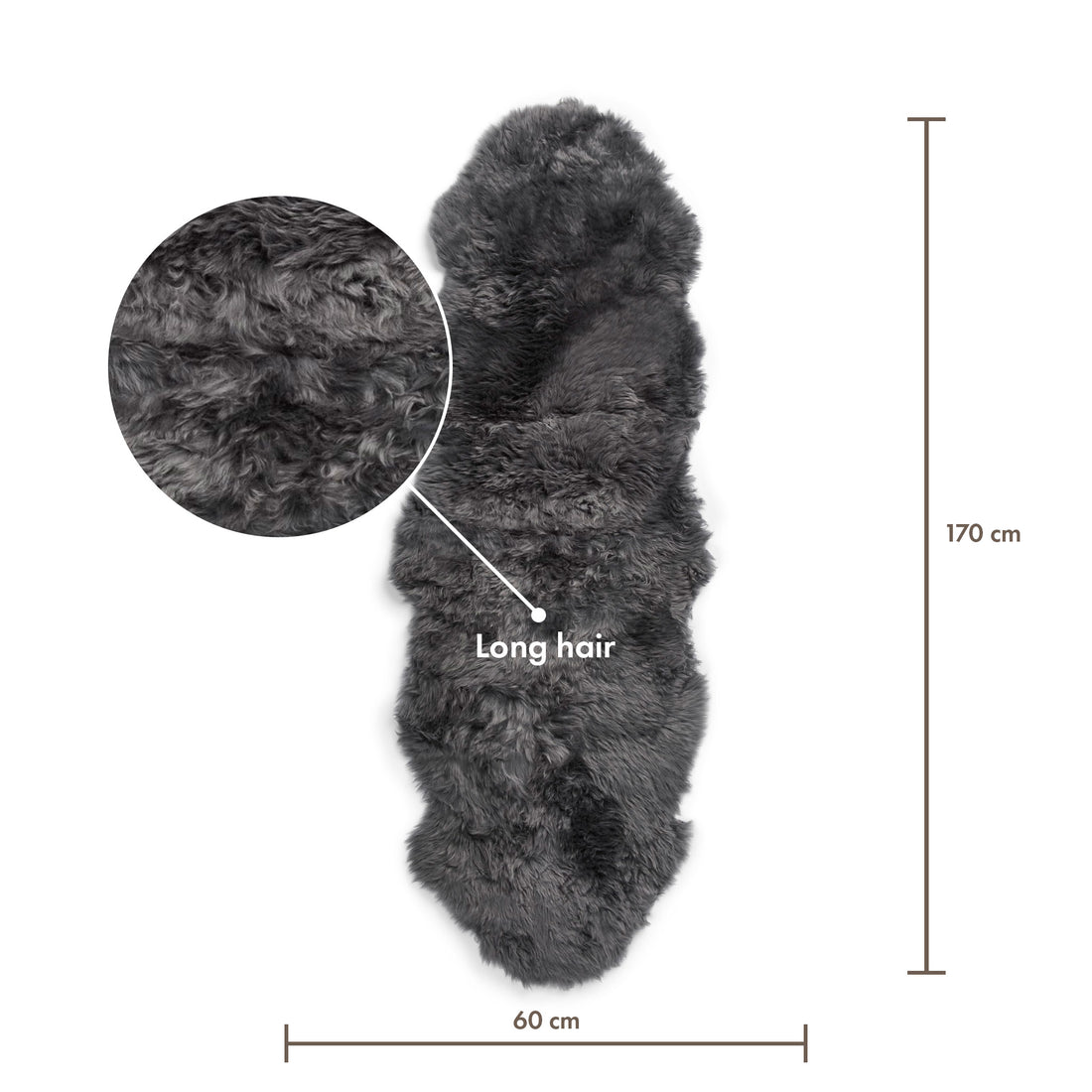 Merino Double Sheepskin | Long Wool | 67x24 in