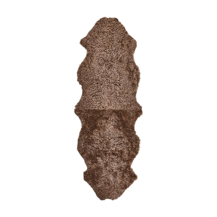 Double Sheepskin Rug | New Zealand | Short Wool curly Taupe
