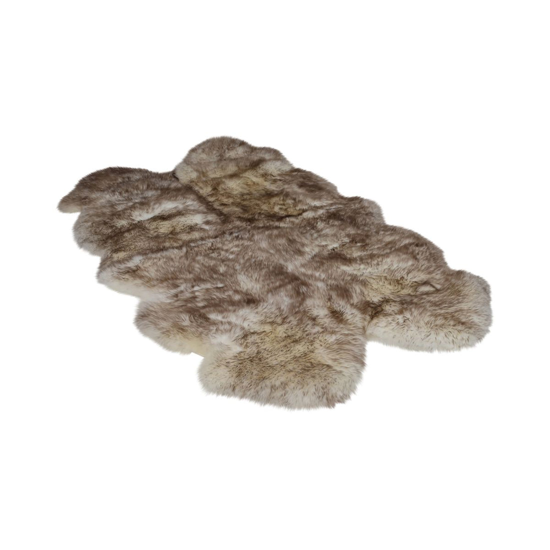Merino Sheepskin Rug Long Wool 67x43 in - Wolf Tip