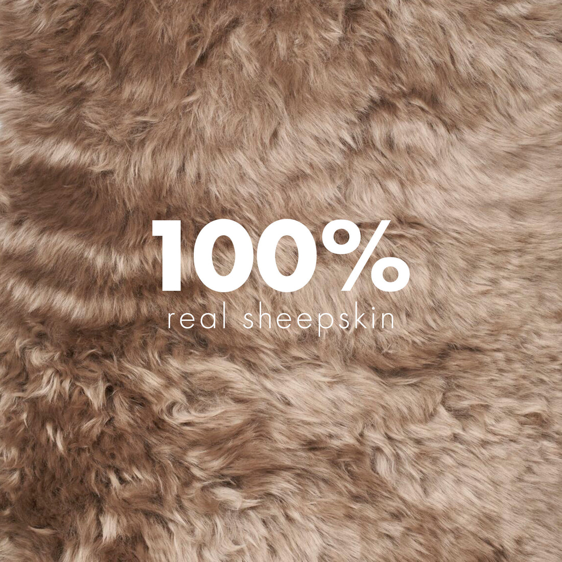 Merino Sheepskin Dyed New Zealand approx. 35 in - Taupe