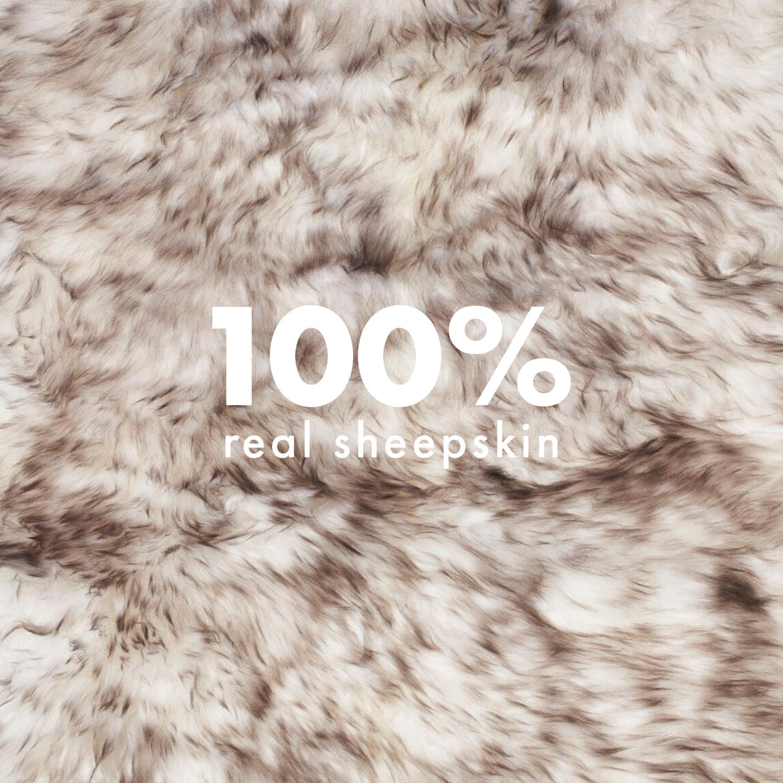 Close-up of 100% real longwool sheepskin - Wolf Tip
