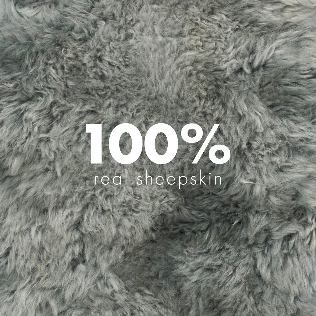 Merino Sheepskin Dyed New Zealand approx. 35 in - Light Grey