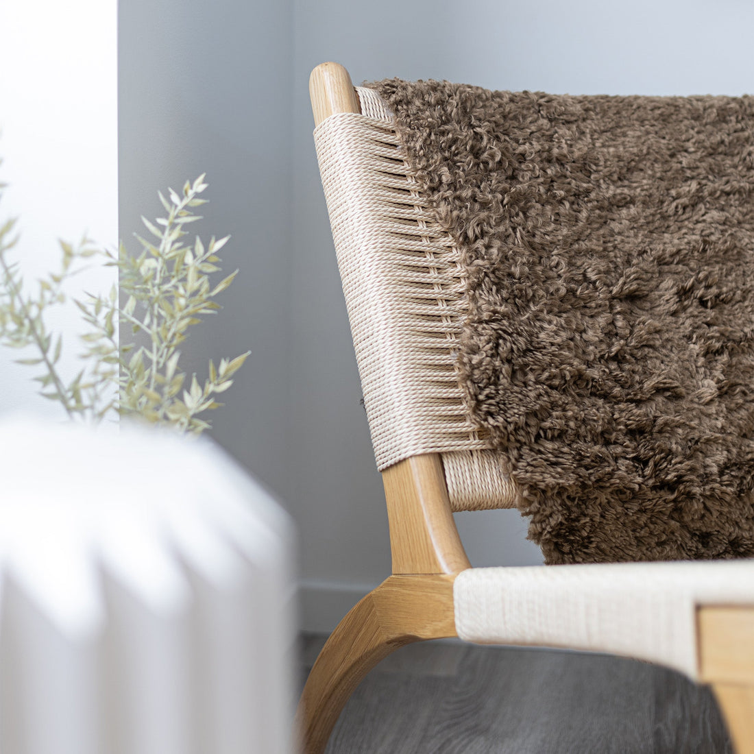 Nordic Sheepskin Set of Four approx. 35 in each - Curly Taupe