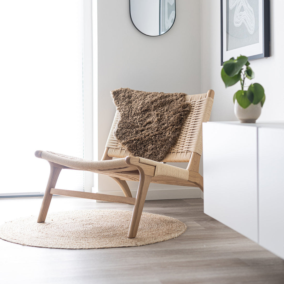 Nordic Sheepskin Set of Four approx. 35 in each - Curly Taupe