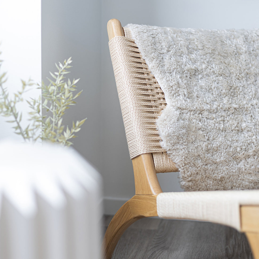 Nordic Sheepskin Set of Four approx. 35 in each - Curly Pearl