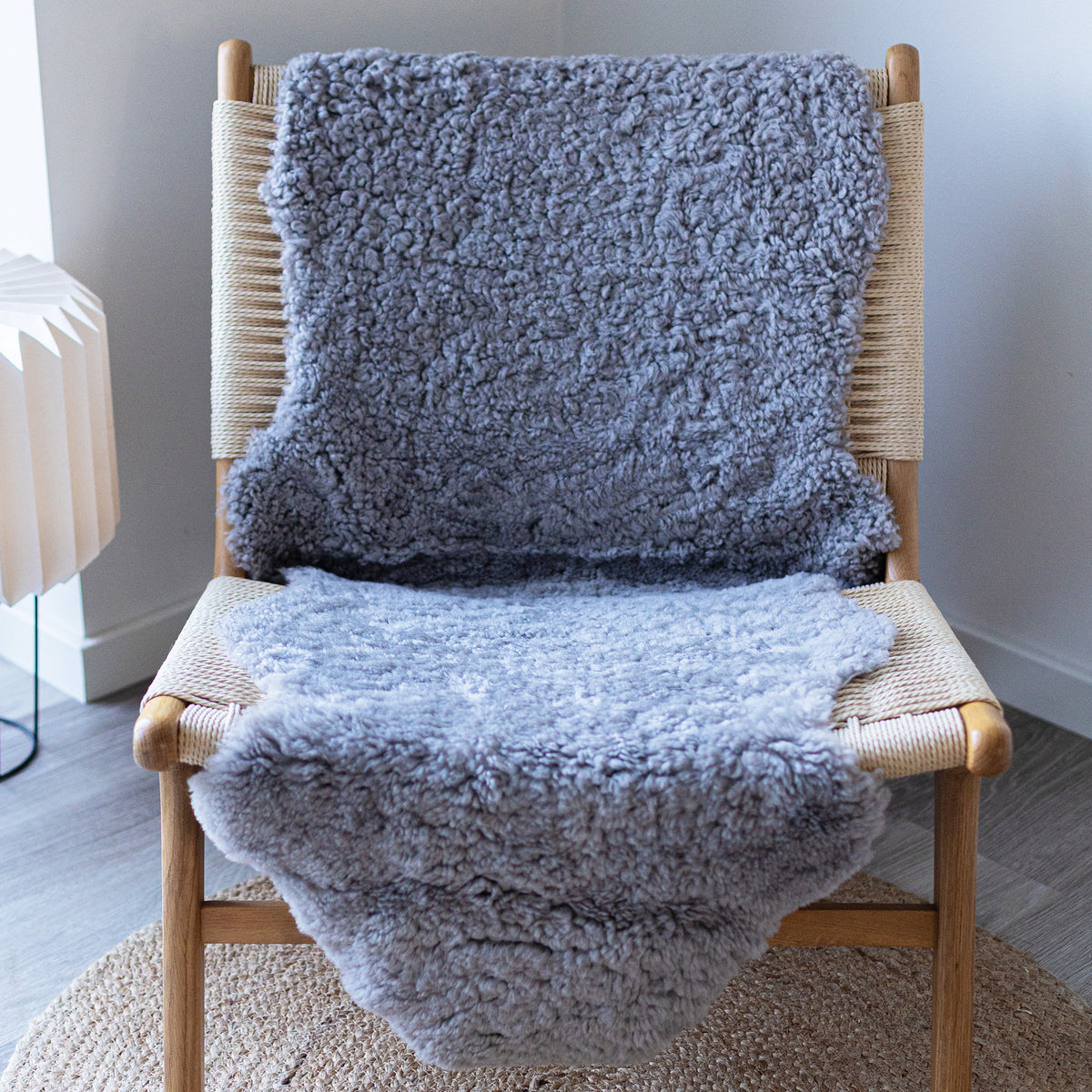 Nordic Curly Sheepskin · Double - Grey