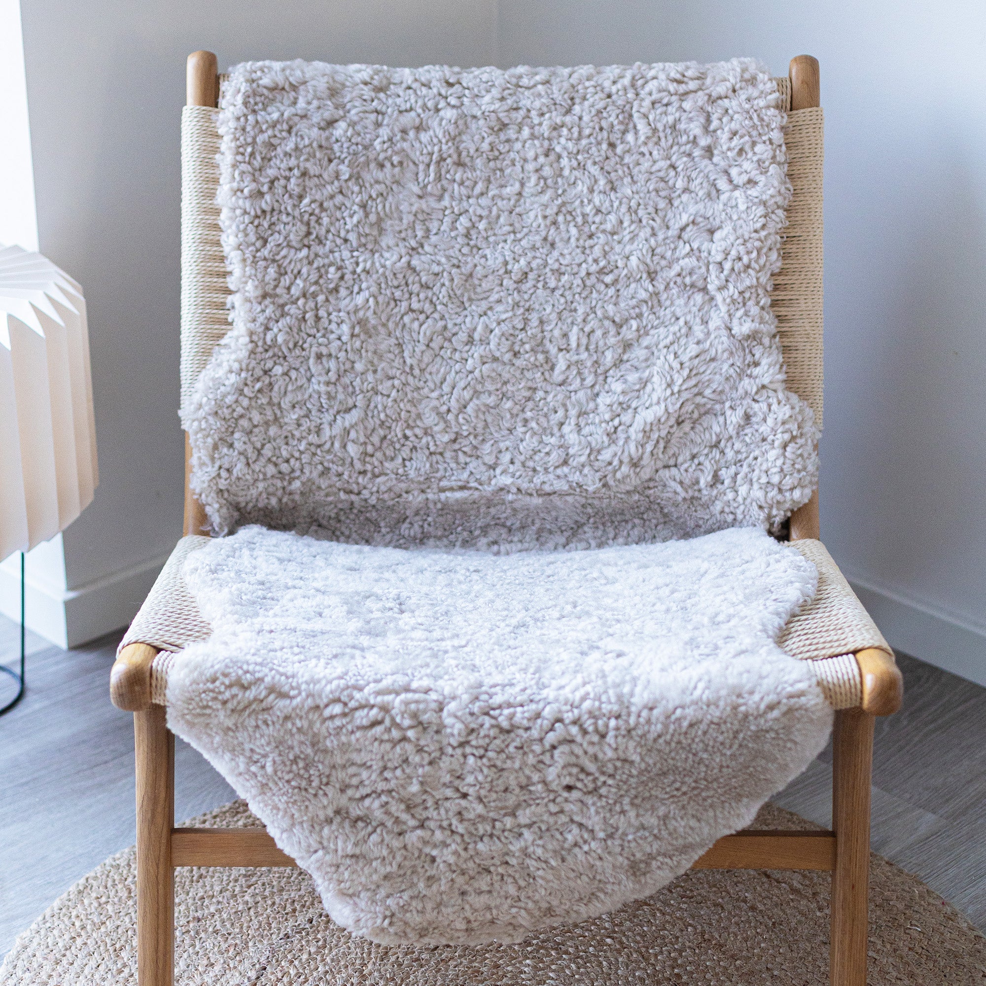  Double Sheepskin Rug | New Zealand | Short Wool curly Pearl
