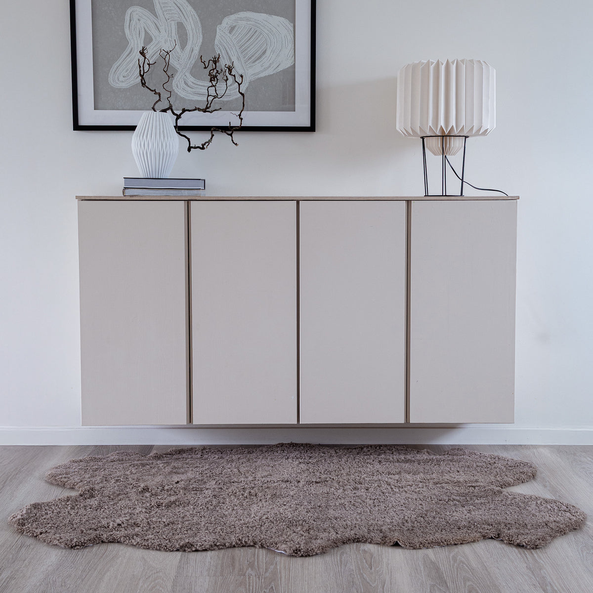 Nordic Curly Sheepskin · Quad - Taupe