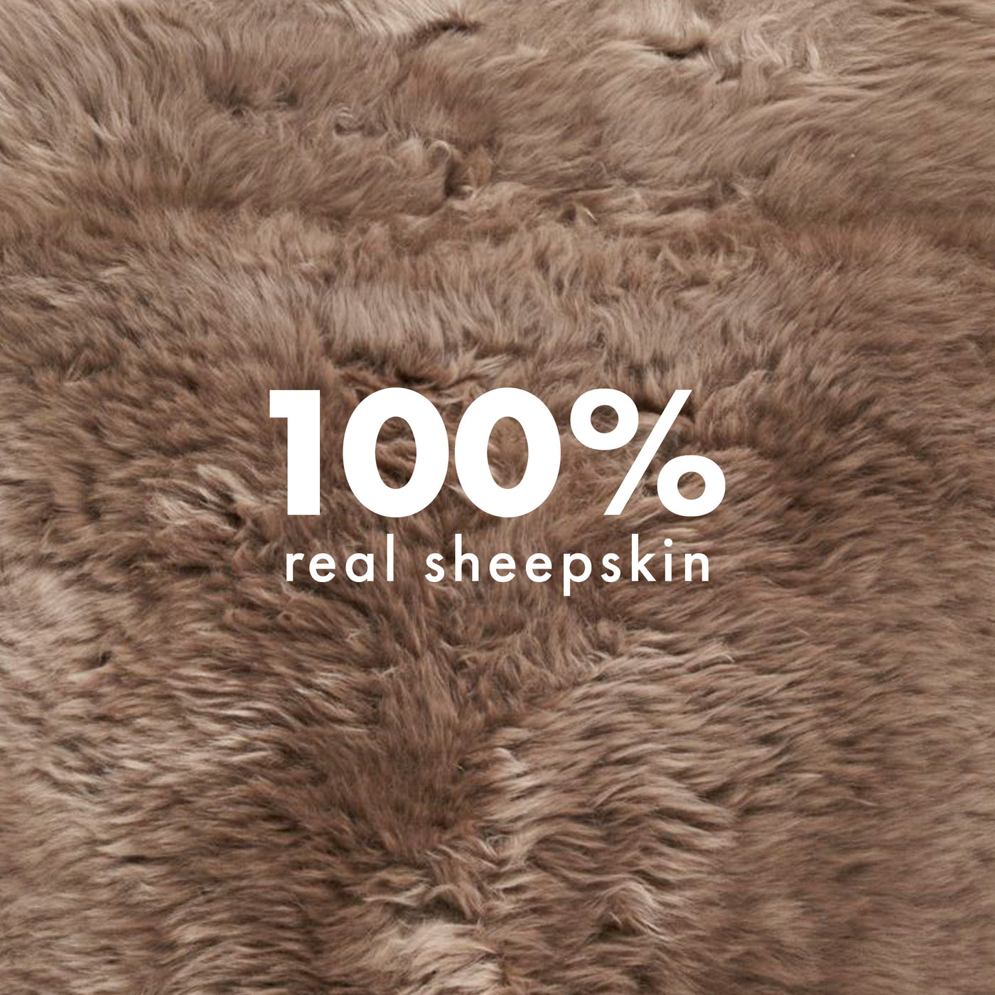 Merino Double Sheepskin Long Wool 67x24 in - Taupe