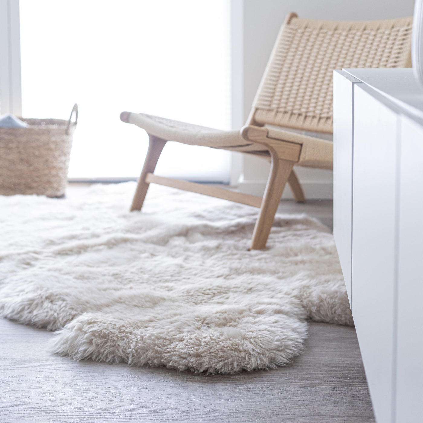 Merino Sheepskin Rug | Long Wool | 67x43 in