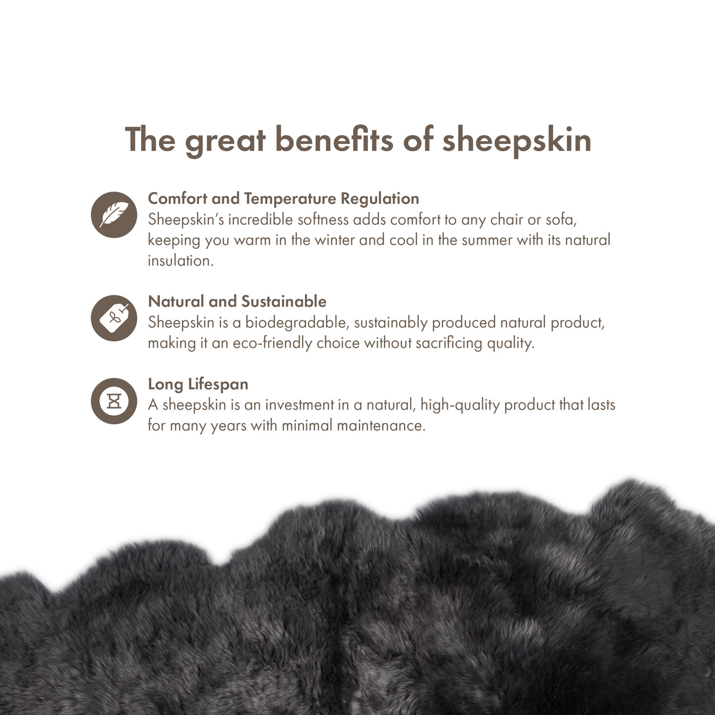Merino Sheepskin Rug | Long Wool | 67x43 in