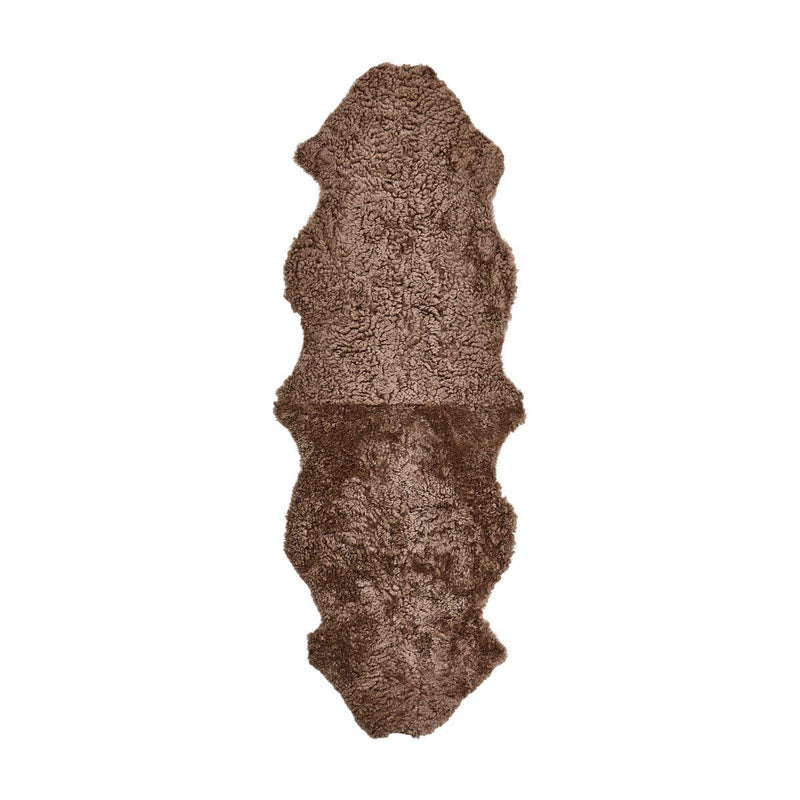  Double Sheepskin Rug | New Zealand | Short Wool curly Taupe