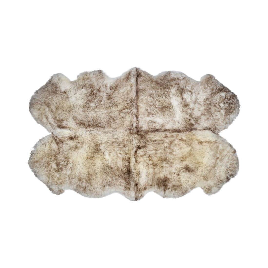 Merino Sheepskin Rug Long Wool 67x43 in - Wolf Tip