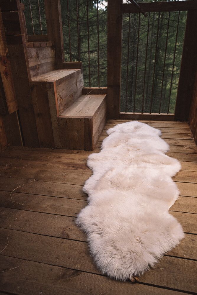 Merino Double Sheepskin Long Wool 67x24 in - Linen
