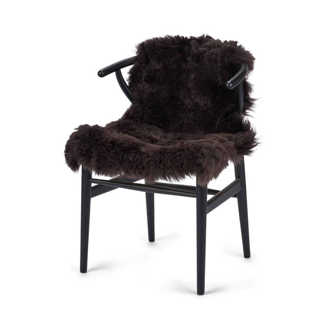 Nordic Sheepskin Set of Four approx. 35 in each - Longwool Chocolate