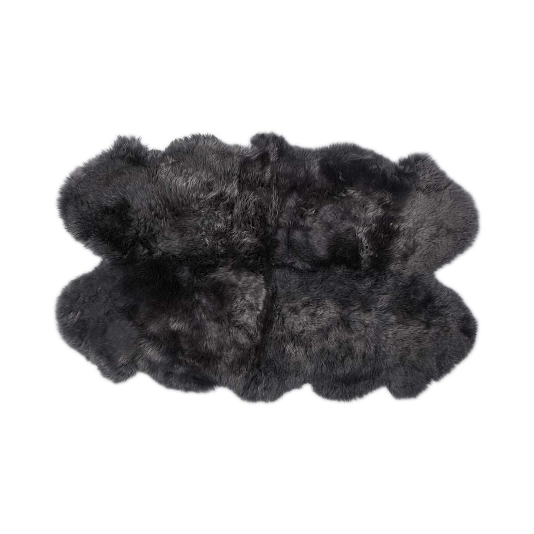 Merino Sheepskin Rug Long Wool 67x43 in - Steel