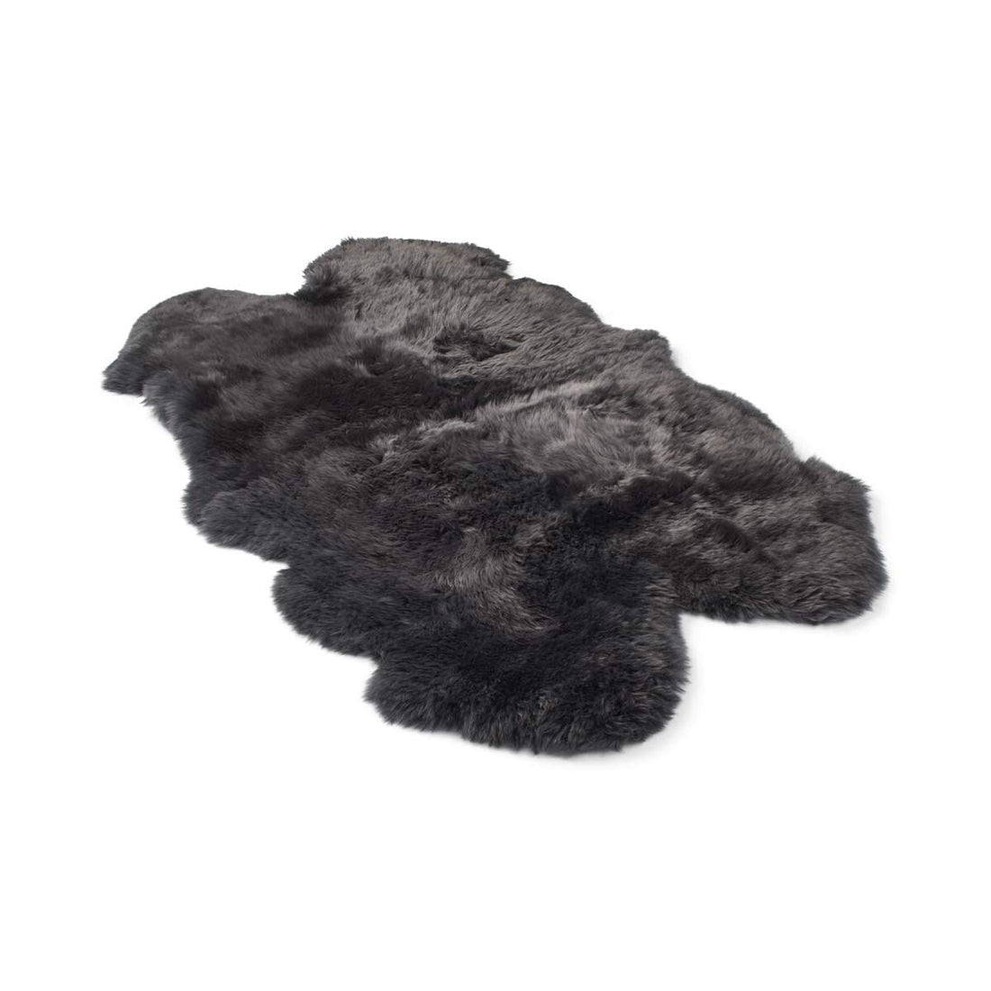 Merino Sheepskin Rug Long Wool 67x43 in - Steel